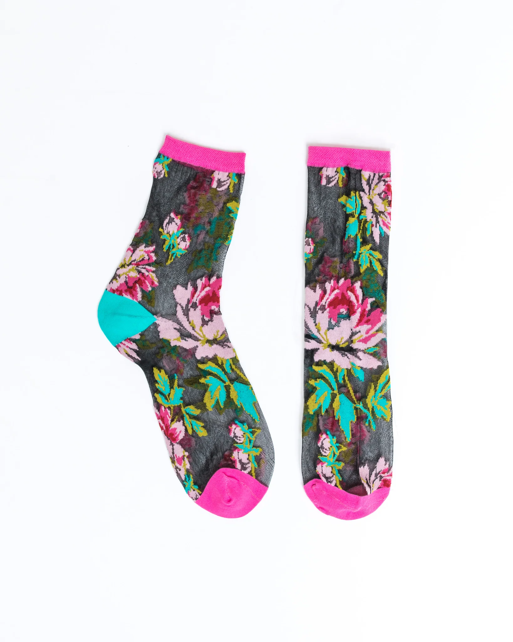 Black Sheer Socks Bundle 2 🌻 Floral Lover - Image 4