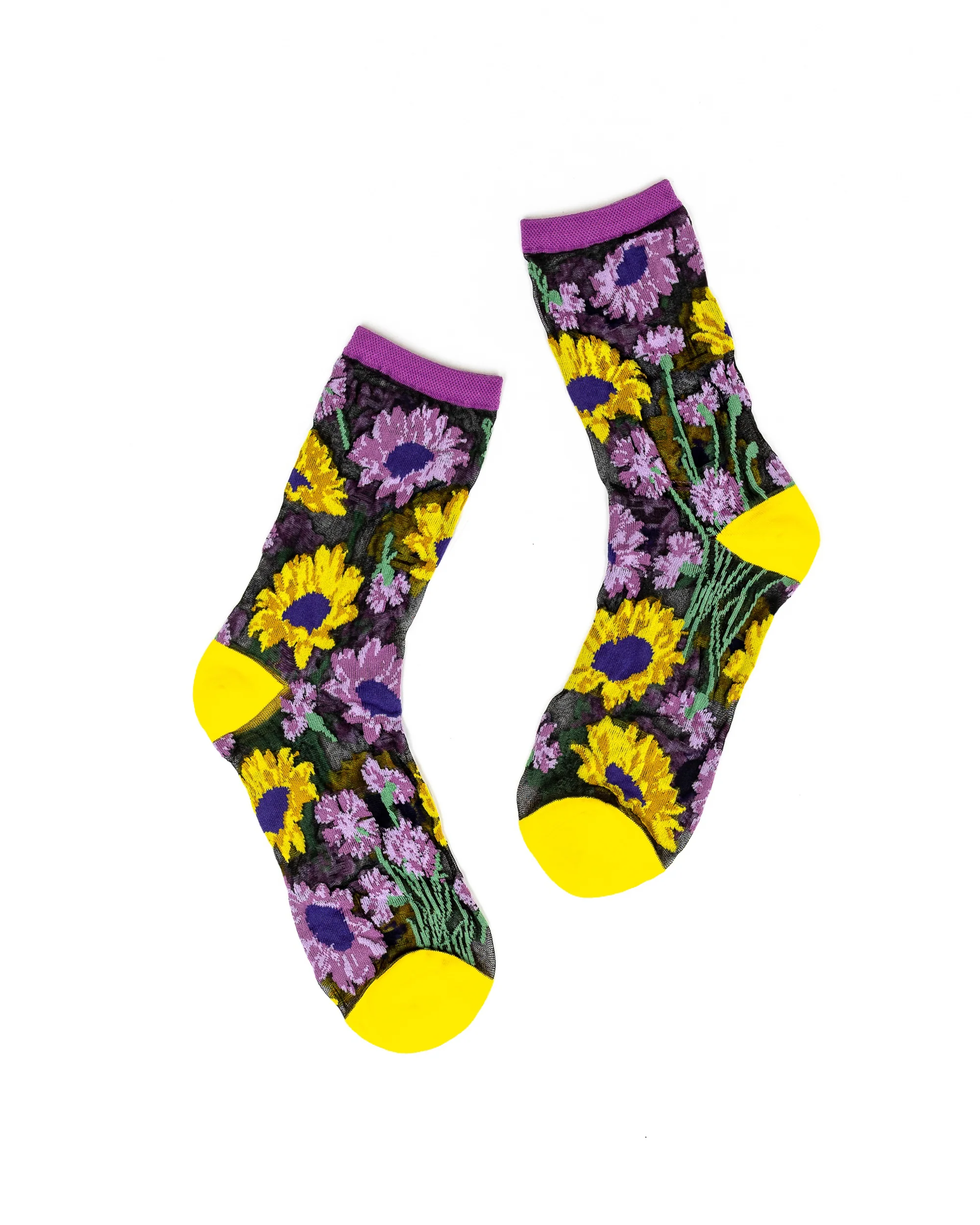 Black Sheer Socks Bundle 2 🌻 Floral Lover - Image 5