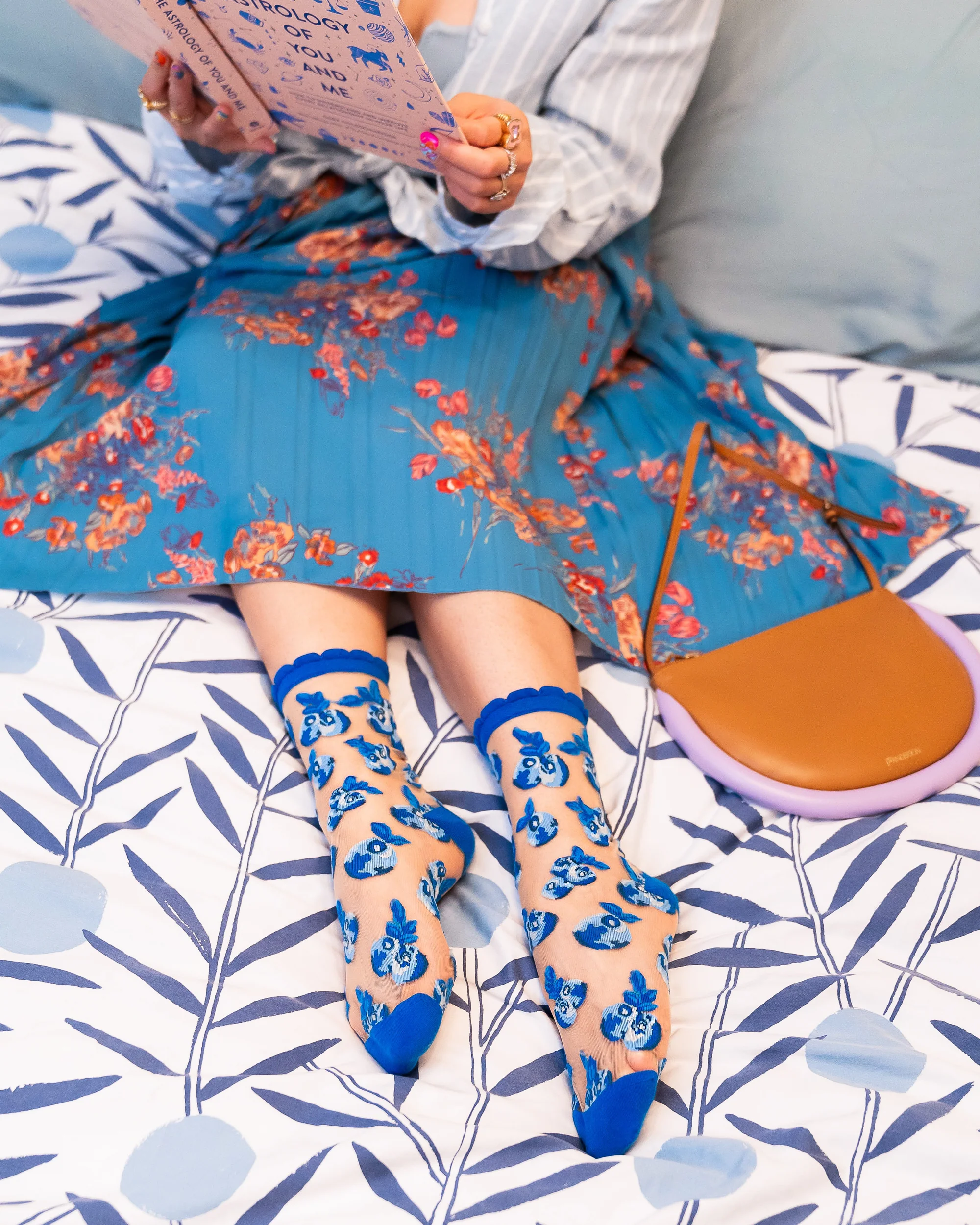 Blueberry Ruffle Sheer Crew Sock - Image 8