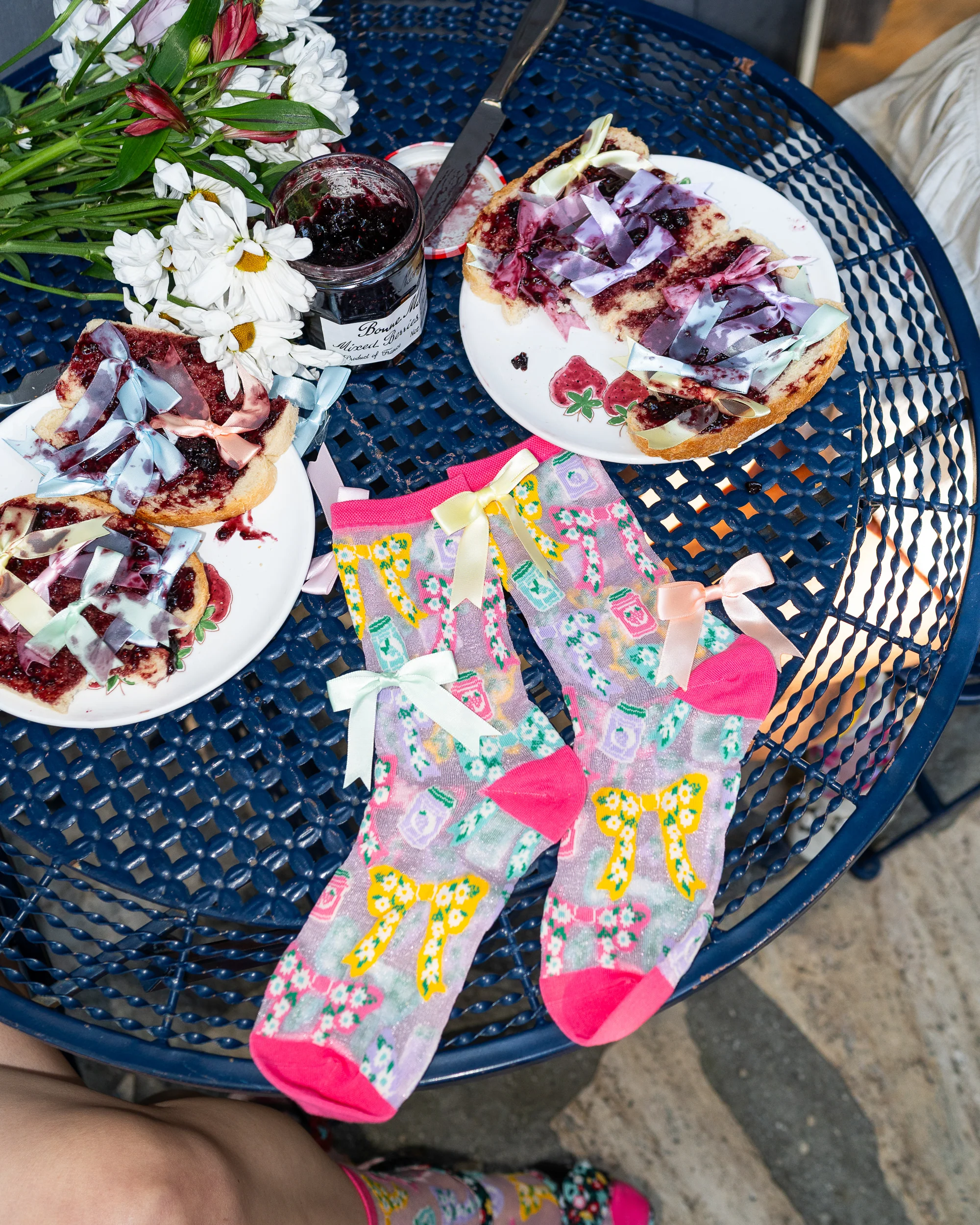 Bows & Jam Shimmer Sheer Crew Sock - Image 8