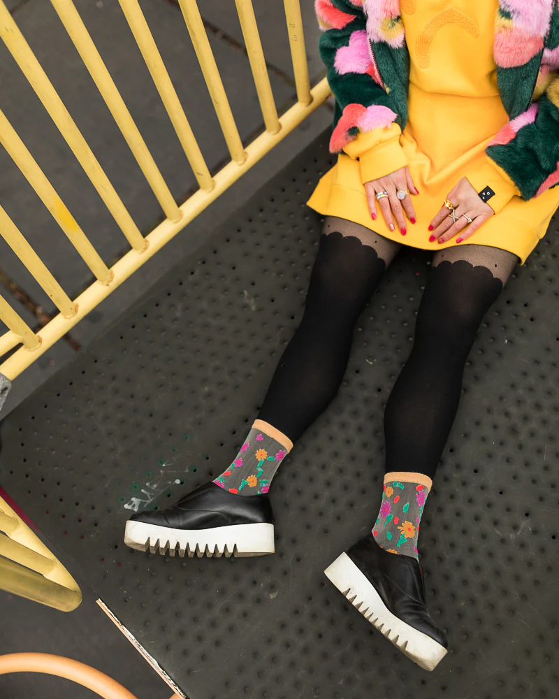 Ditsy Floral Sheer Ankle Sock - Image 5