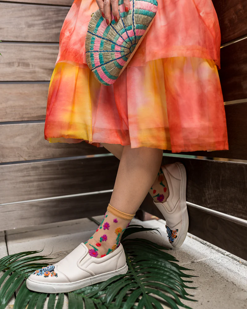 Ditsy Floral Sheer Ankle Sock - Image 9