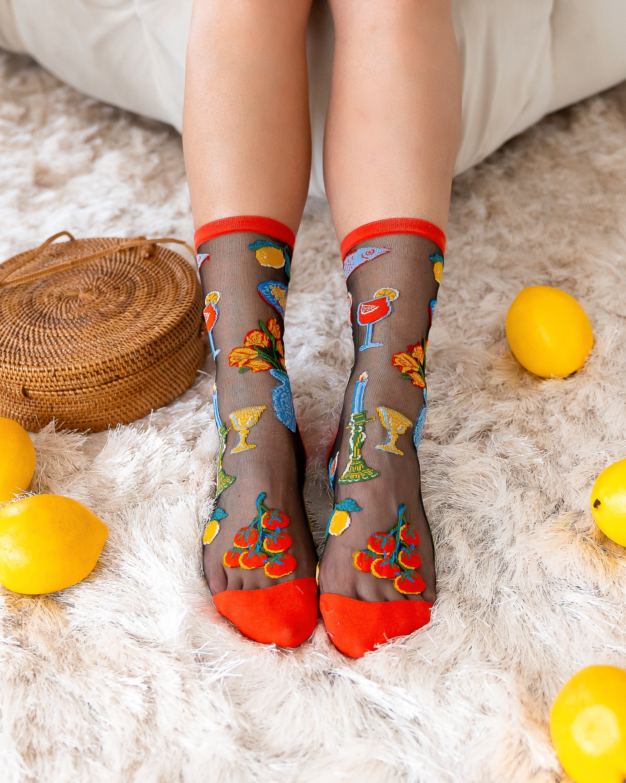 La Dolce Vita Black Sheer Crew Sock - Image 3