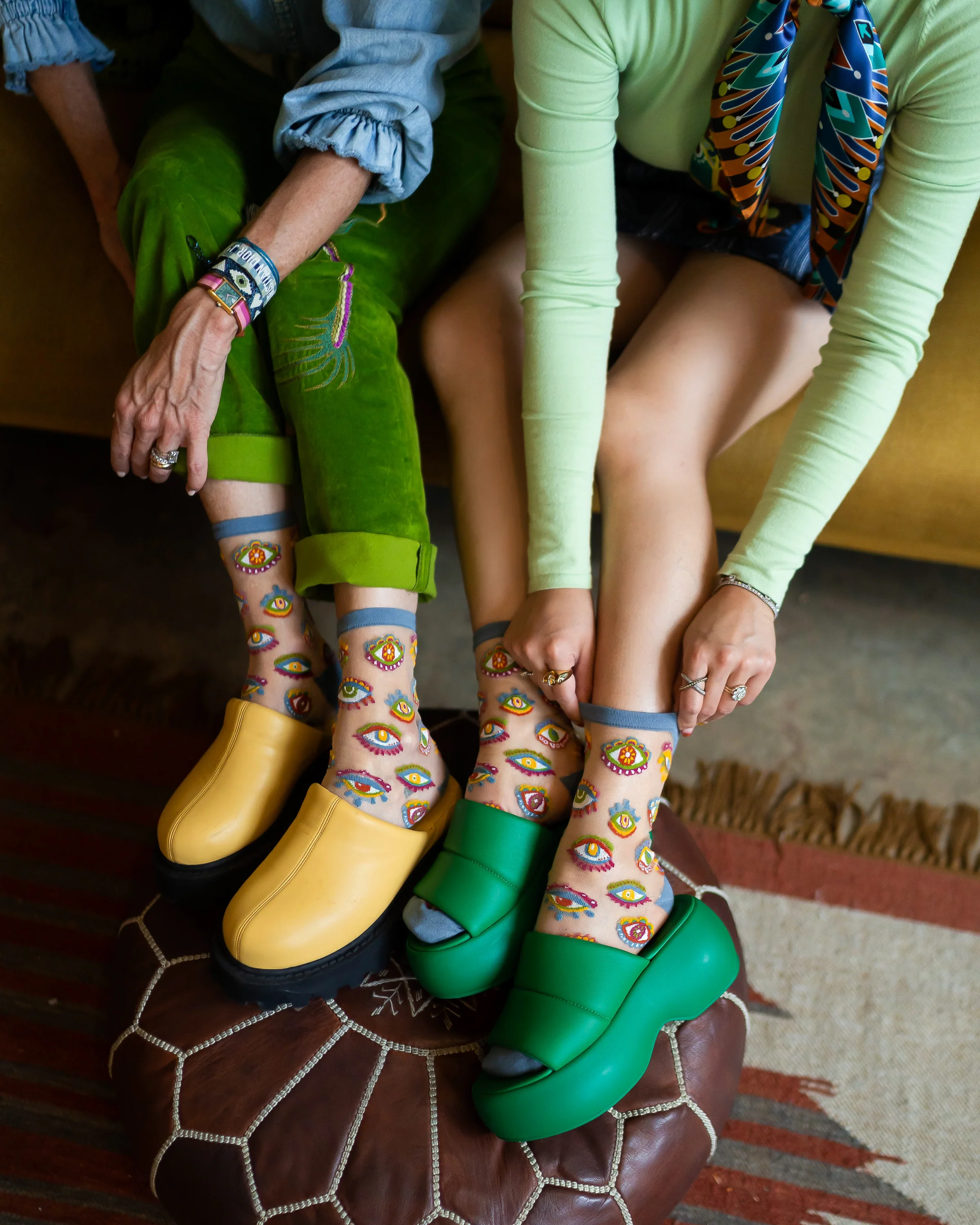 Evil Eye Sheer Crew Sock - Image 8
