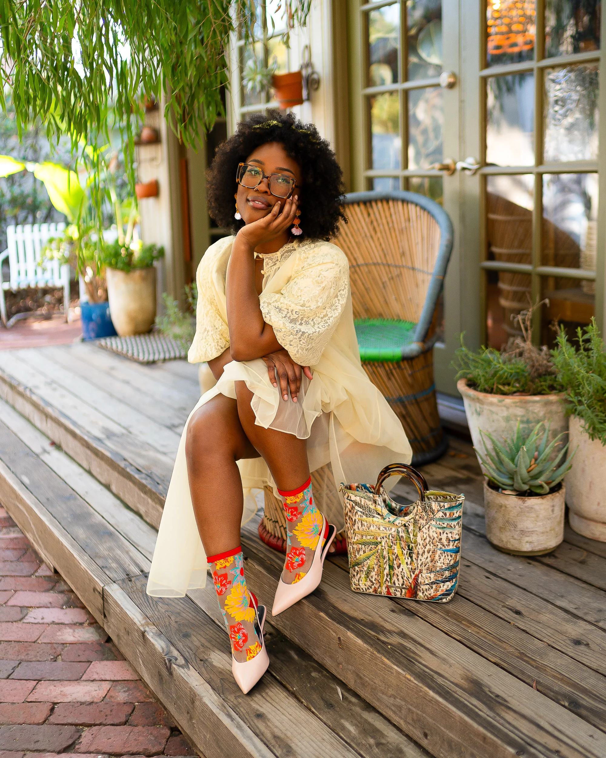 Garden Party Sheer Floral Socks Bundle - Image 11
