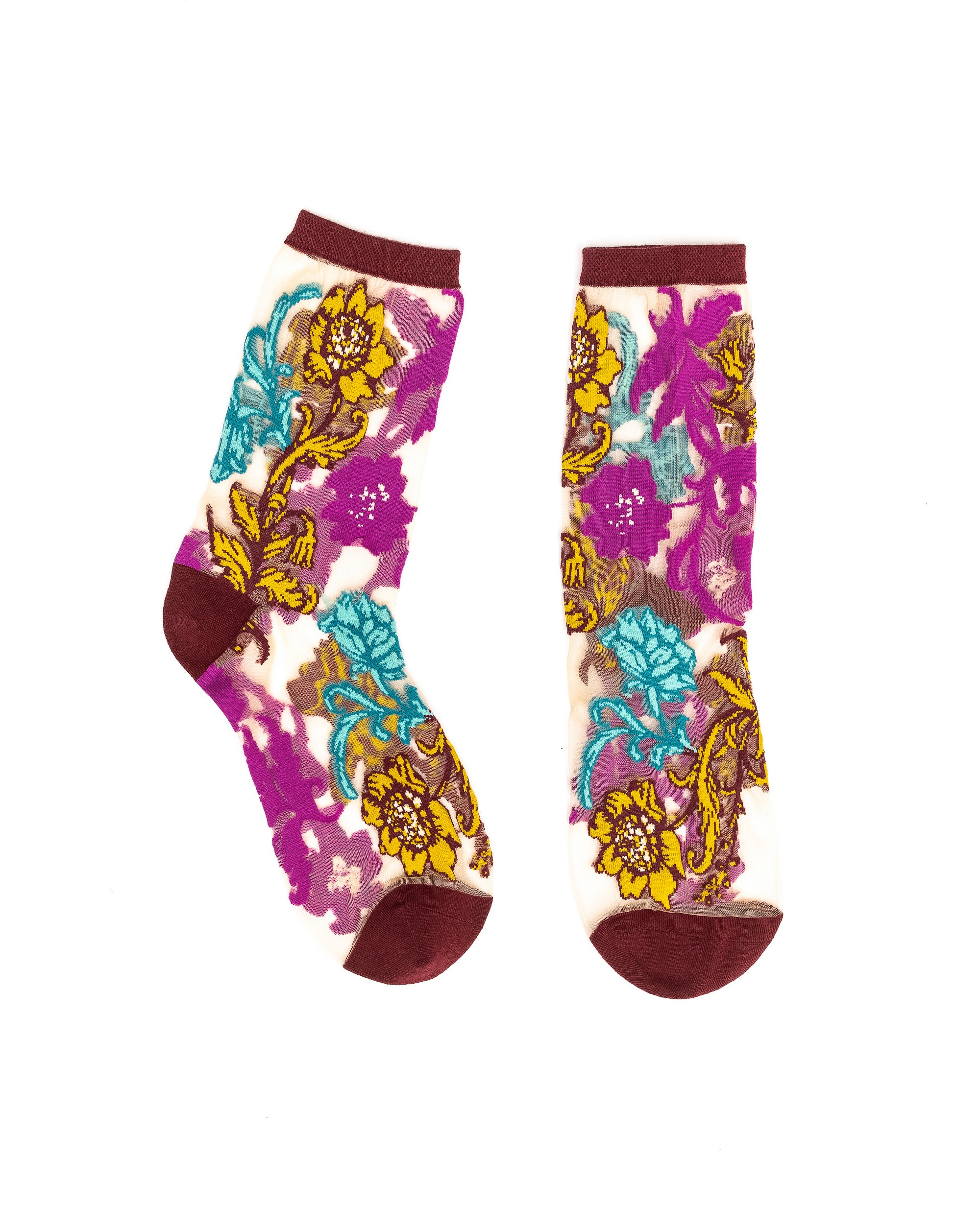 Gem Garden Sheer Crew Sock - Image 2