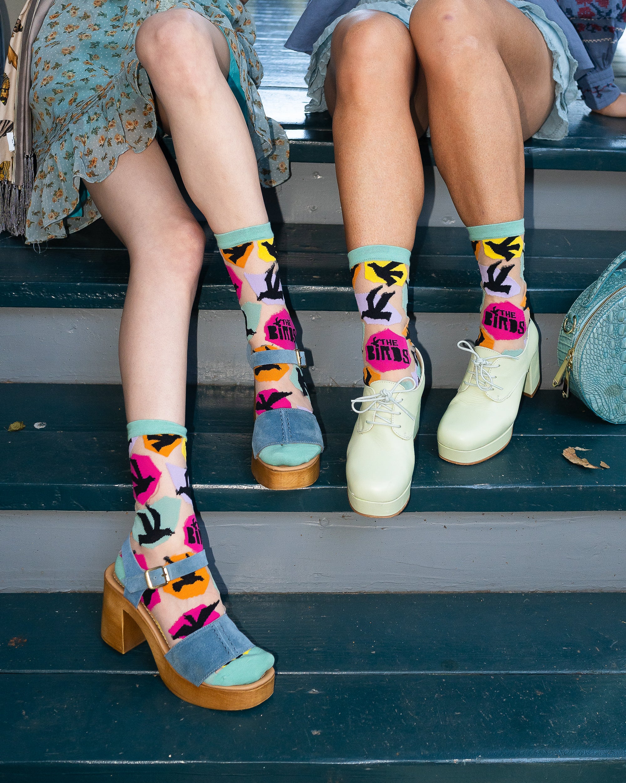 Hitchcock The Birds Sheer Crew Sock - Image 6