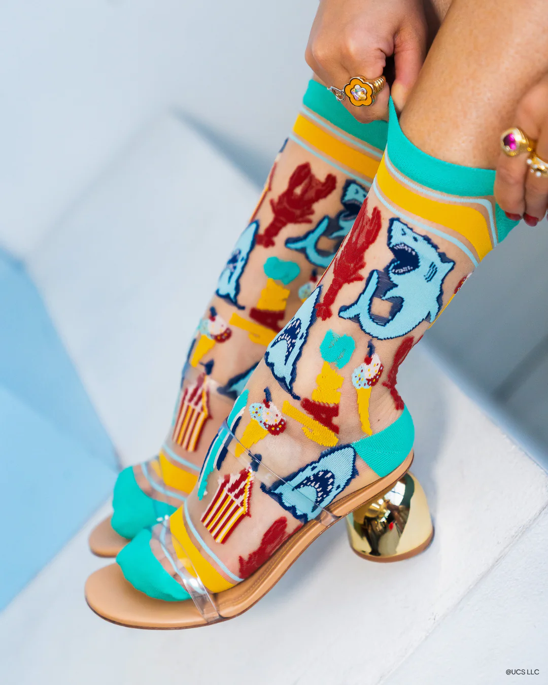Animal Lovers Sheer Socks Bundle 1  🐇🦈 🐍 - Image 3