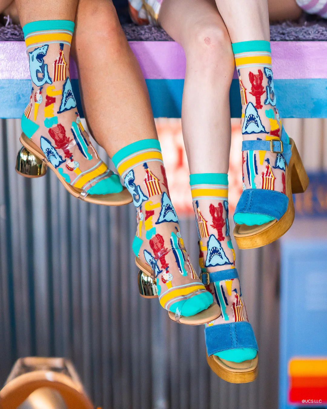JAWS 50th Anniversary Sheer Crew Sock - Image 3