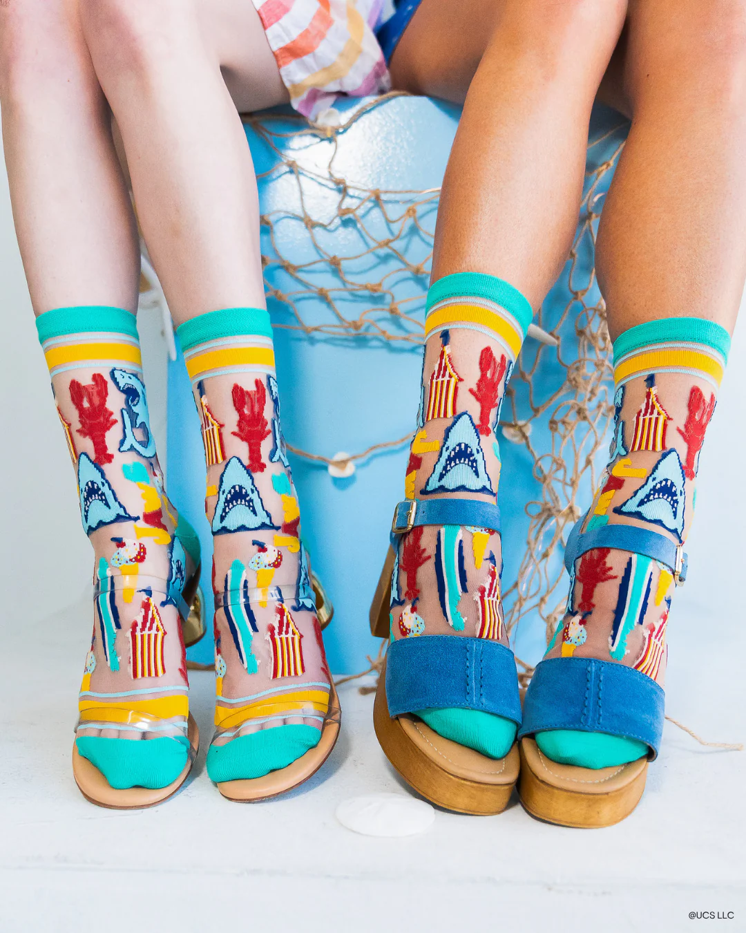 JAWS 50th Anniversary Sheer Crew Sock - Image 8