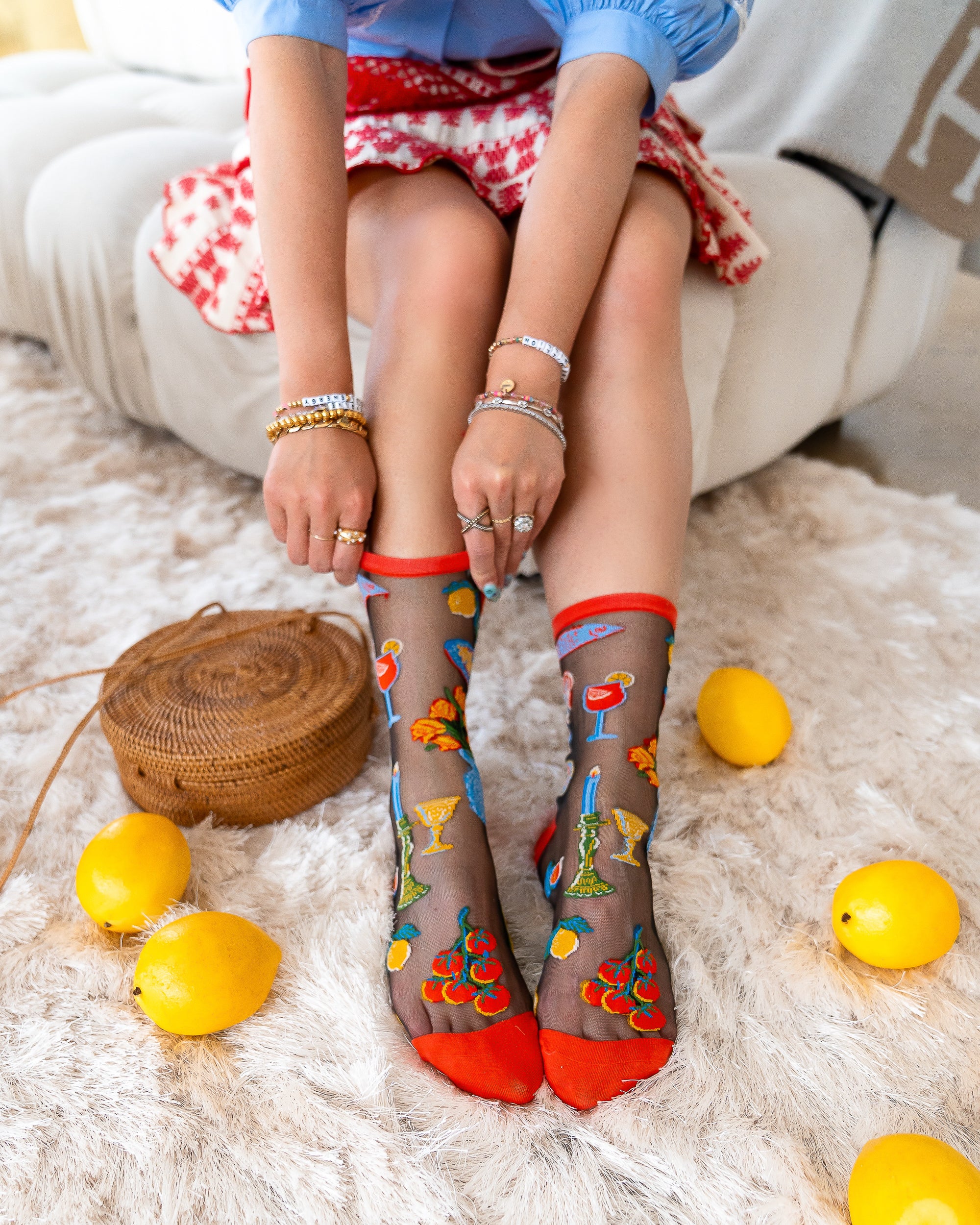 La Dolce Vita Black Sheer Crew Sock - Image 7