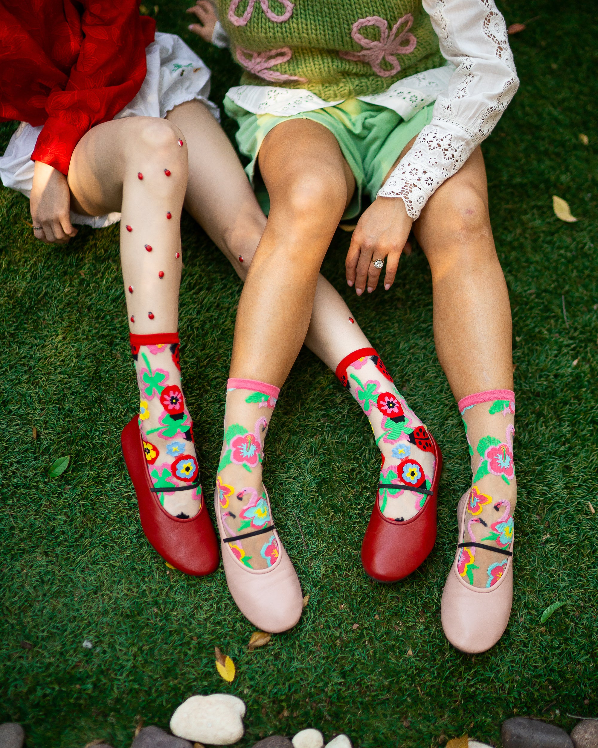 Ladybug & Flamingo Sheer Socks Bundle - Image 6