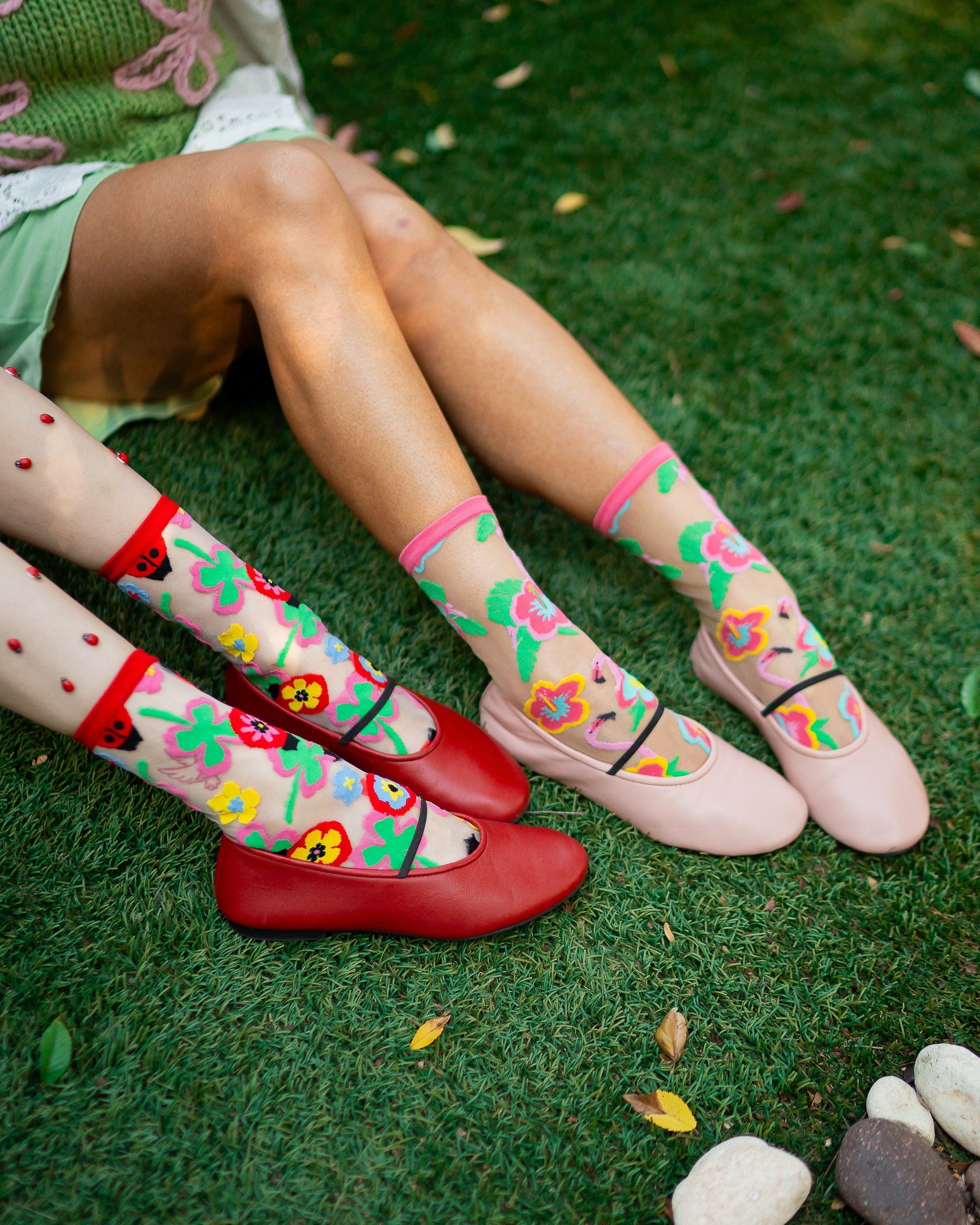 Ladybug & Flamingo Sheer Socks Bundle - Image 9