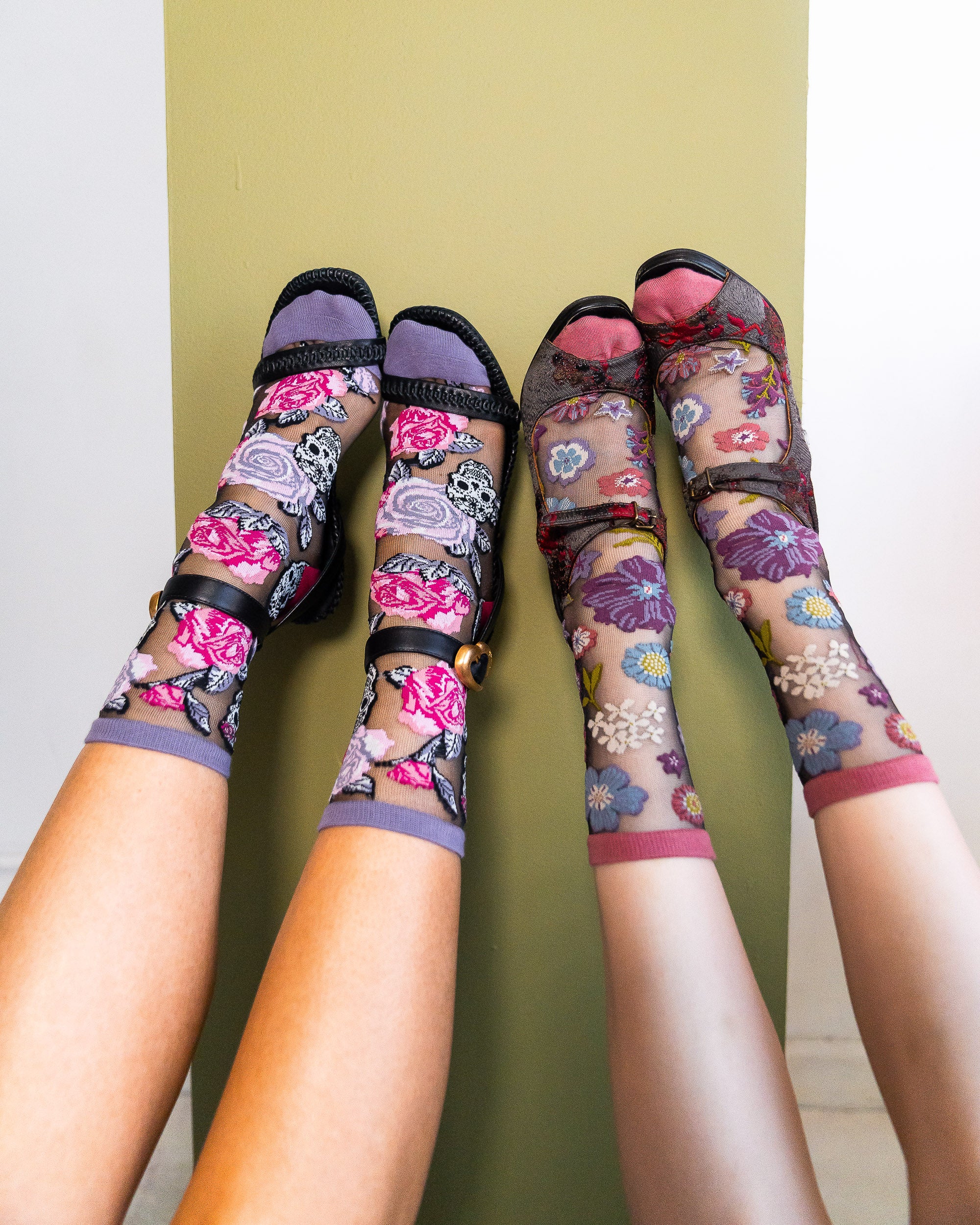 Midnight Blooms Black Sheer Socks Bundle - Image 8