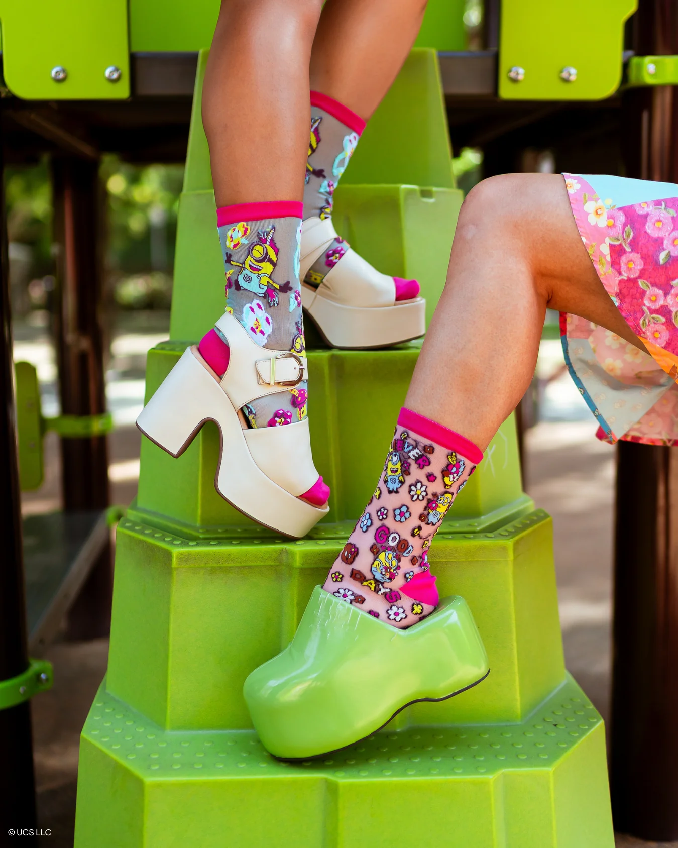 Minions Floral Shimmer Sheer Socks Bundle - Image 12