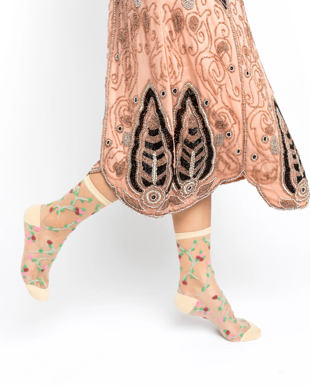 Sheer Rosettes Crew Sock - Image 10