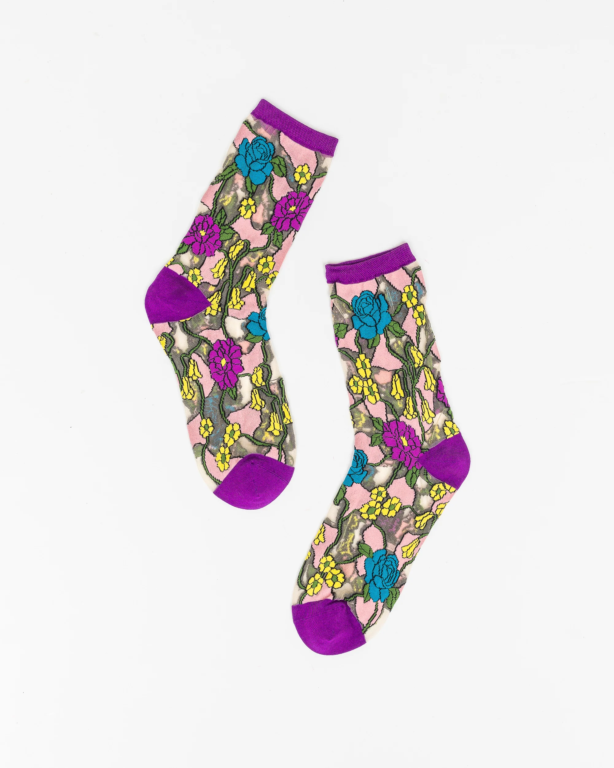 Garden Party Sheer Floral Socks Bundle - Image 4