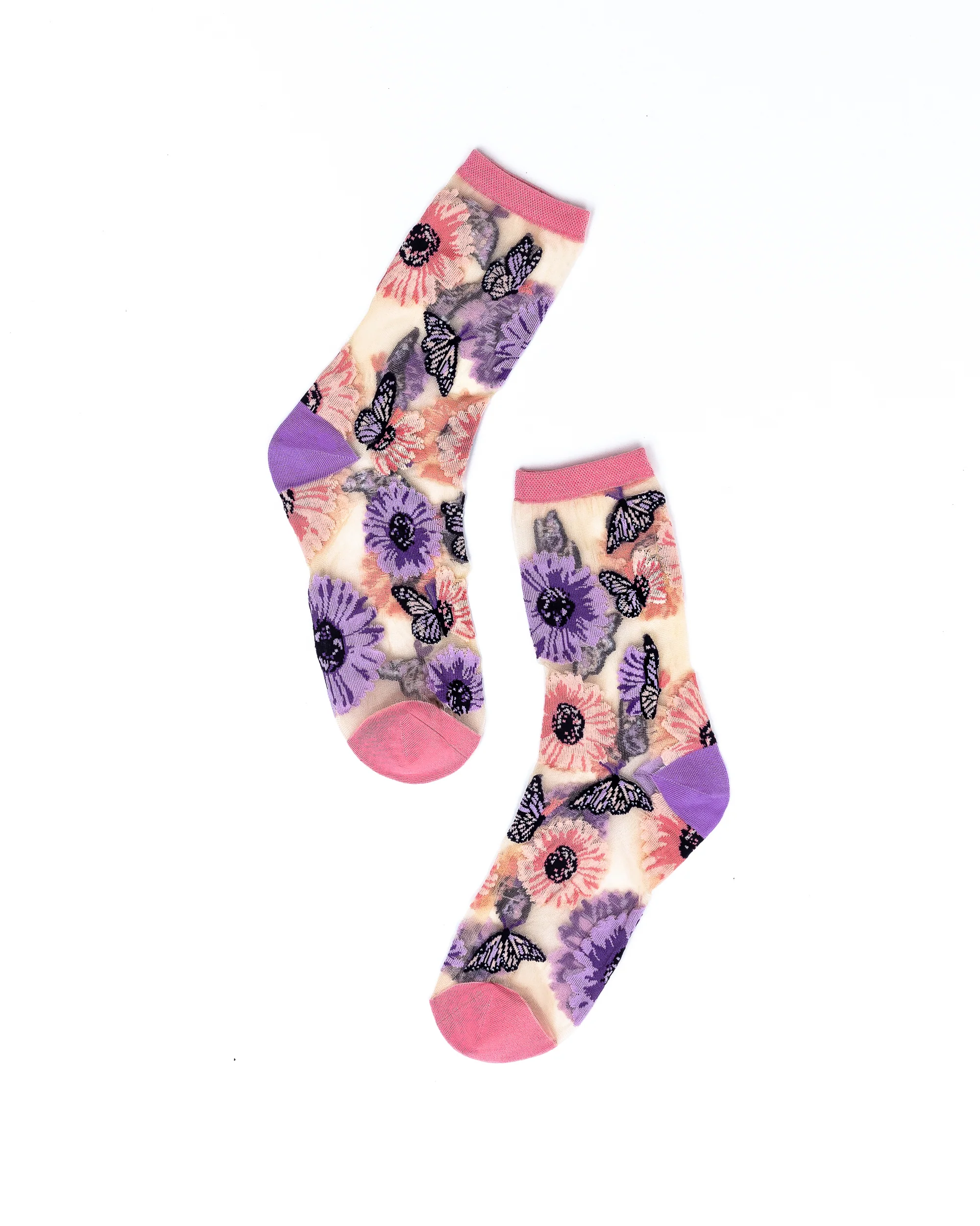 Sunflower Print Sheer Socks Bundle - Image 4