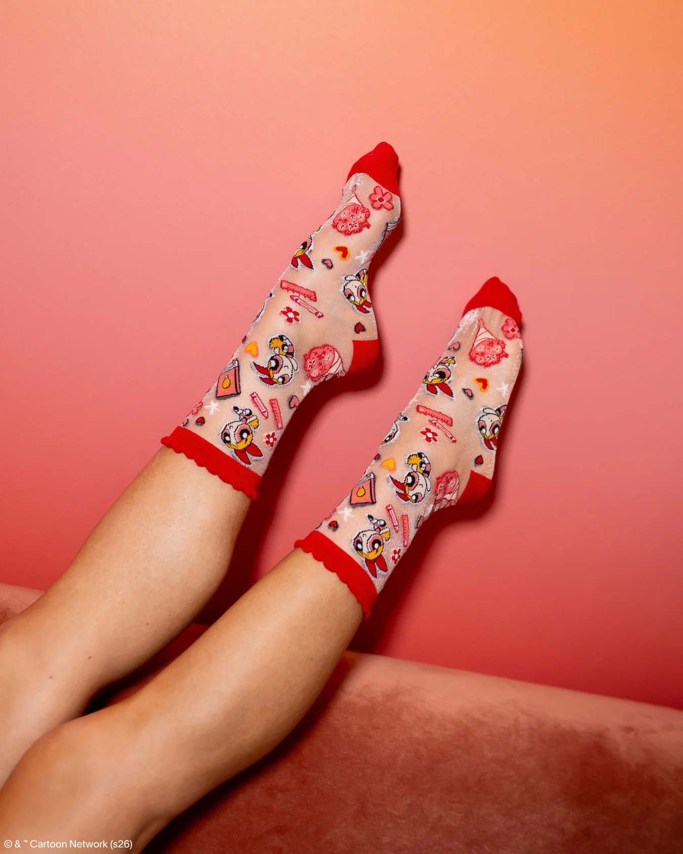 The Powerpuff Girls™ Blossom Shimmer Sheer Crew Sock - Image 5