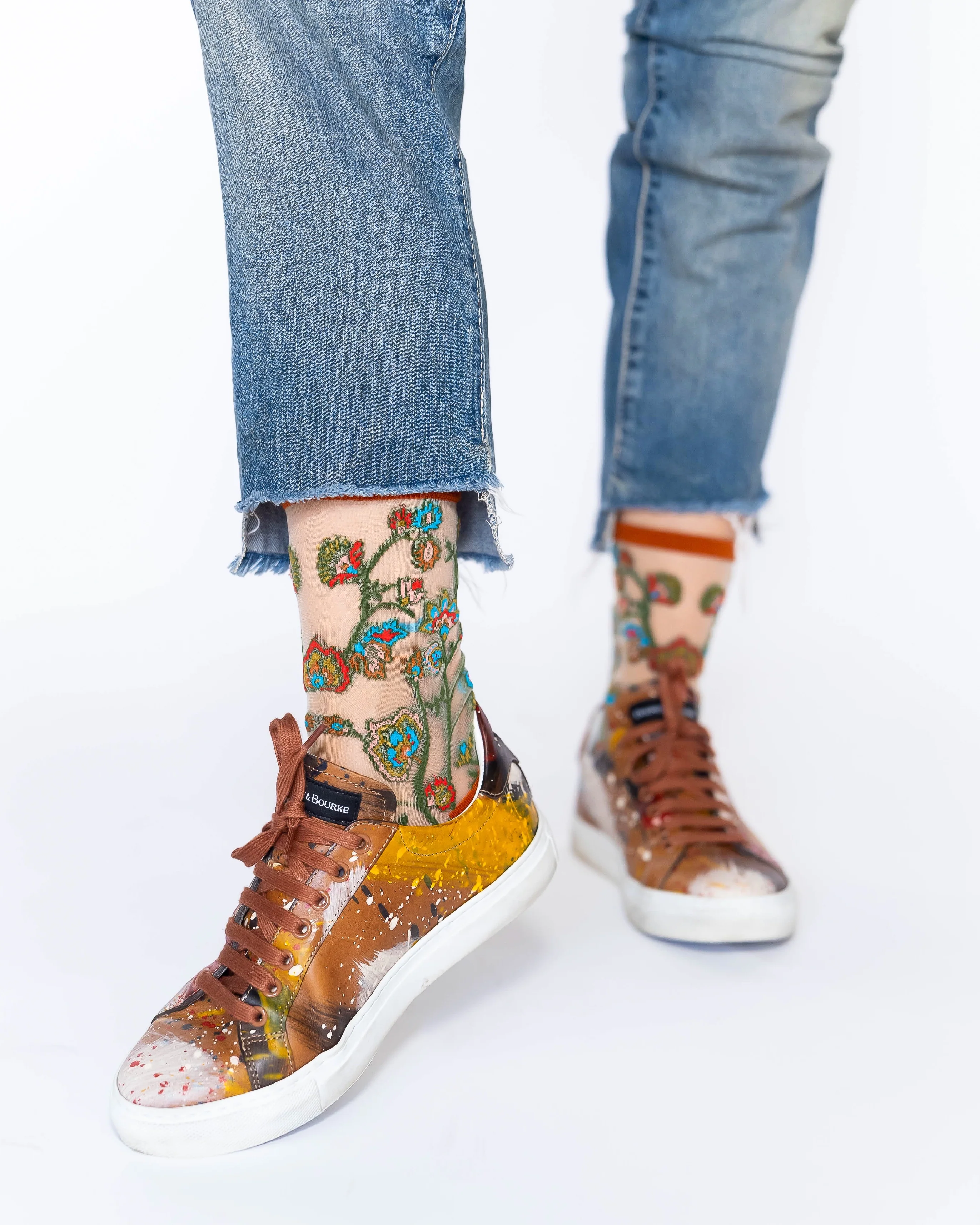 Tree of Life Sheer Crew Sock - Image 9