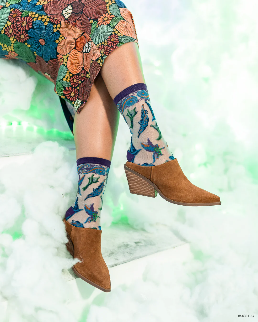 Wicked Elphaba's Power Shimmer Sheer Crew Sock - Image 3