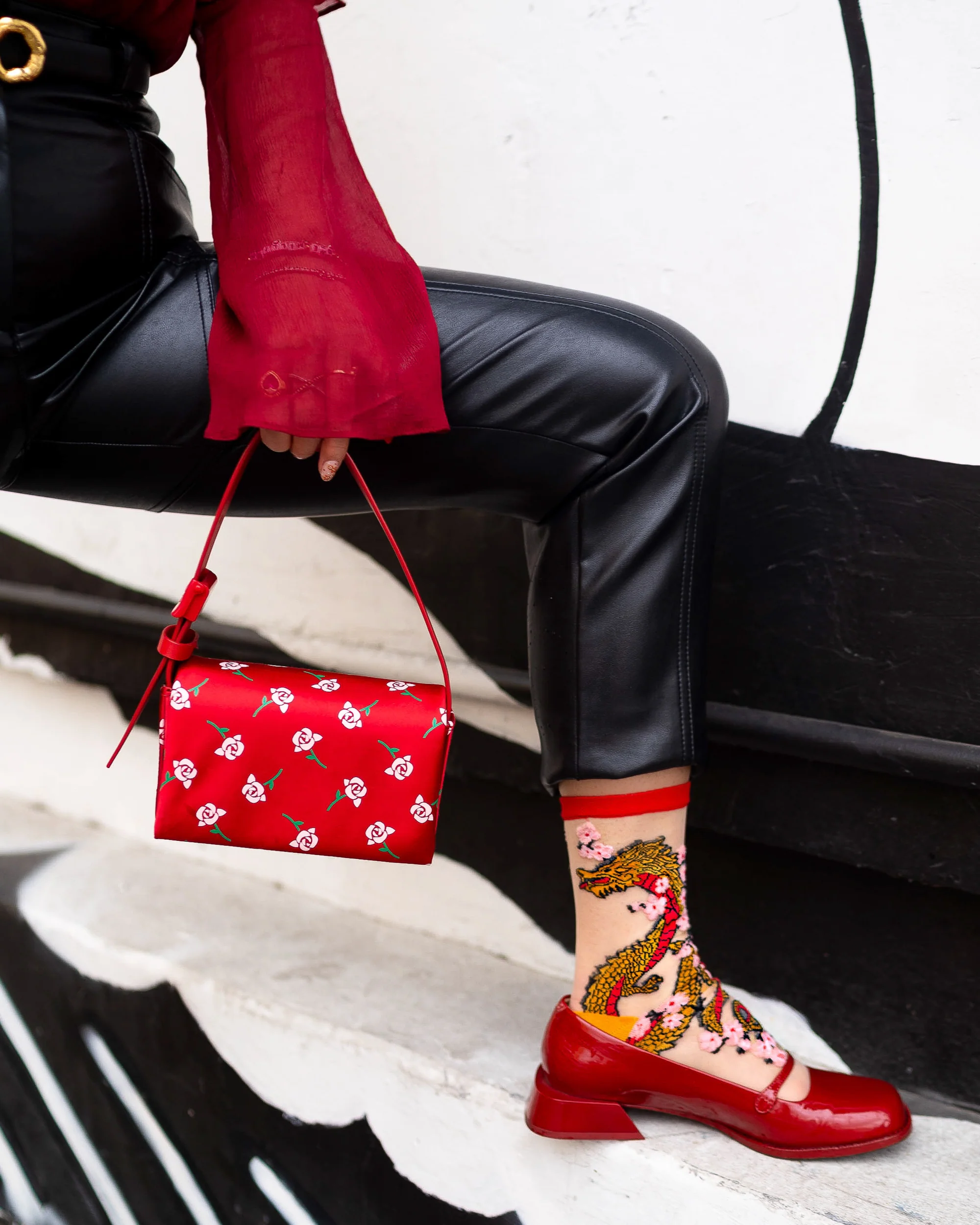 Year of the Dragon Sheer Crew Sock - Image 8