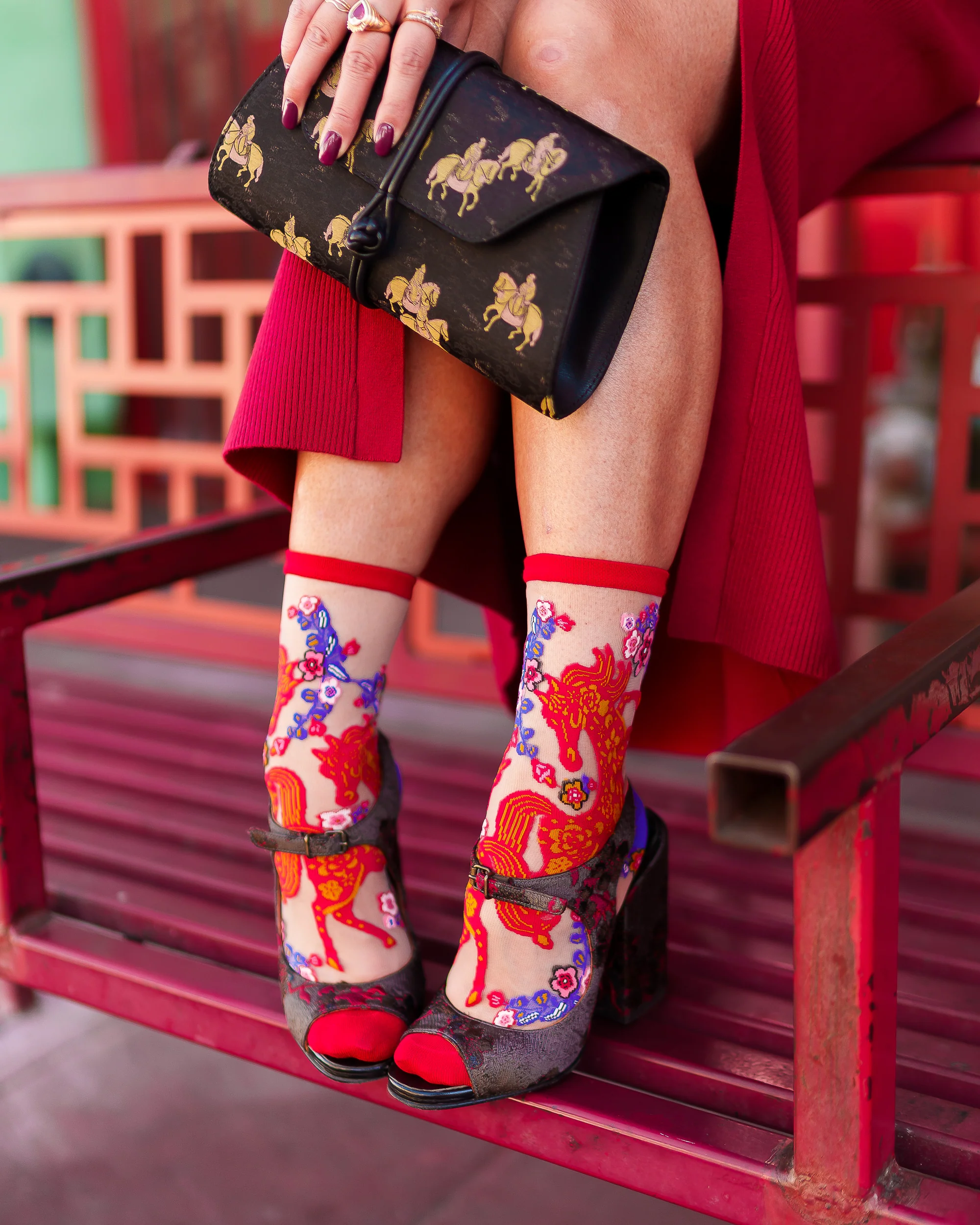 Year of the Horse Sheer Crew Sock - Image 7